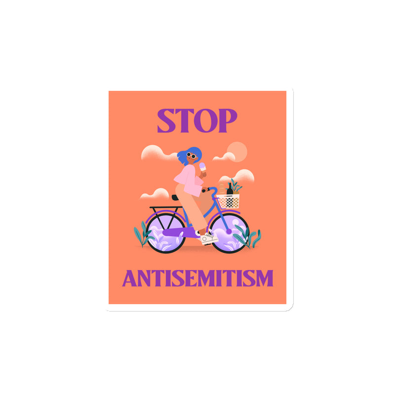 Bike Journey | Stop Antisemitism | Die-Cut Magnet