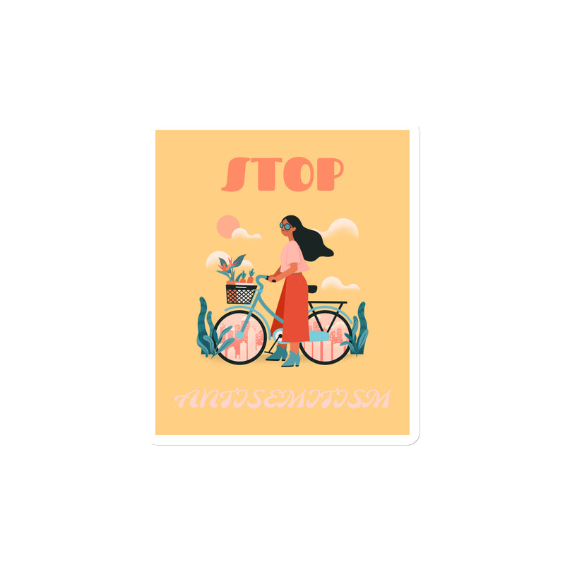 Bike Journey | Stop Antisemitism | Die-Cut Magnet