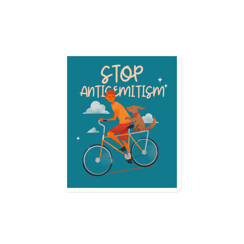 Bike Journey | Stop Antisemitism | Die-Cut Magnet