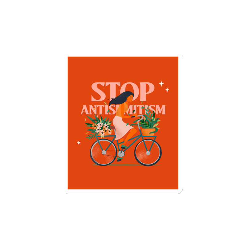 Bike Journey | Stop Antisemitism | Die-Cut Magnet