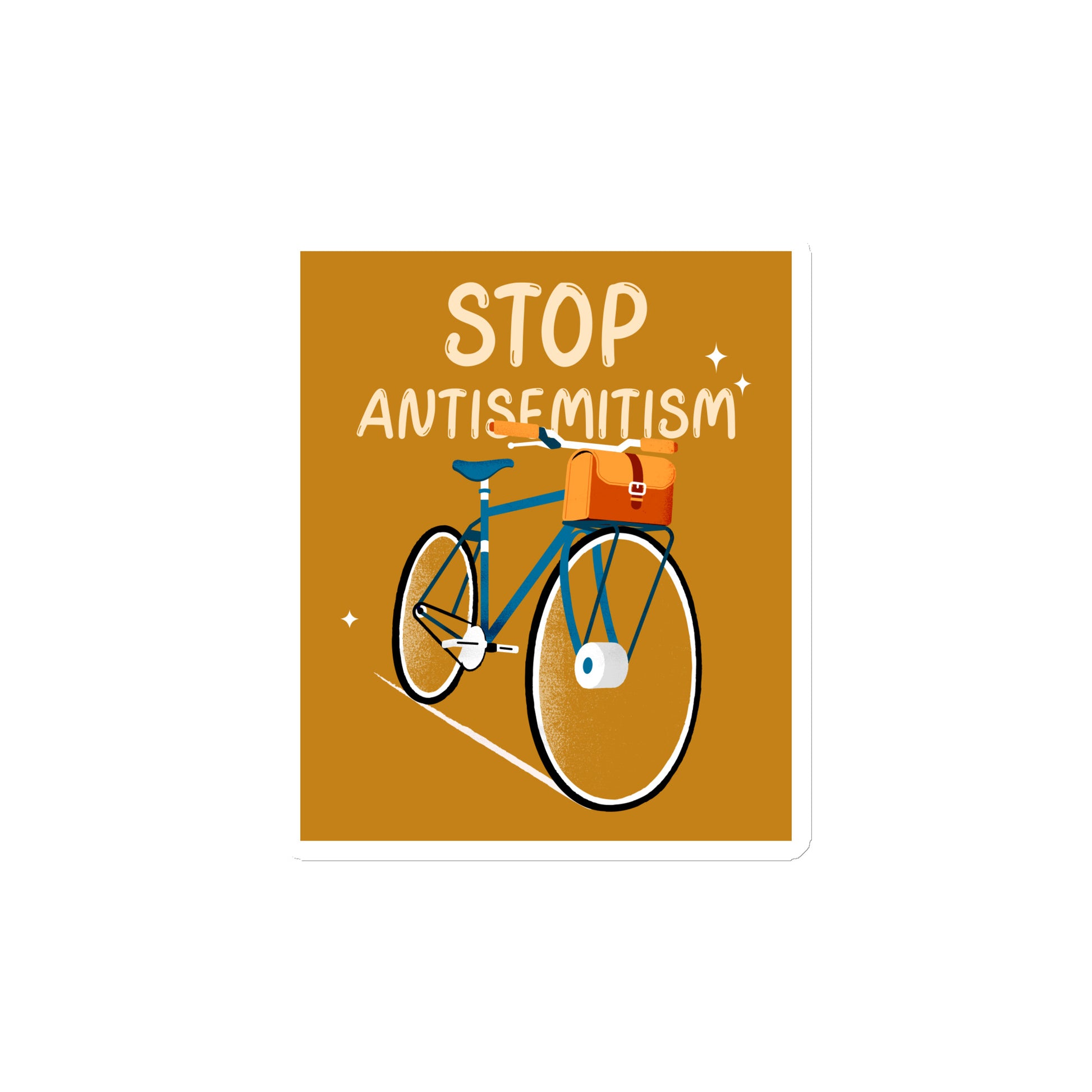 Bike Journey | Stop Antisemitism | Die-Cut Magnet