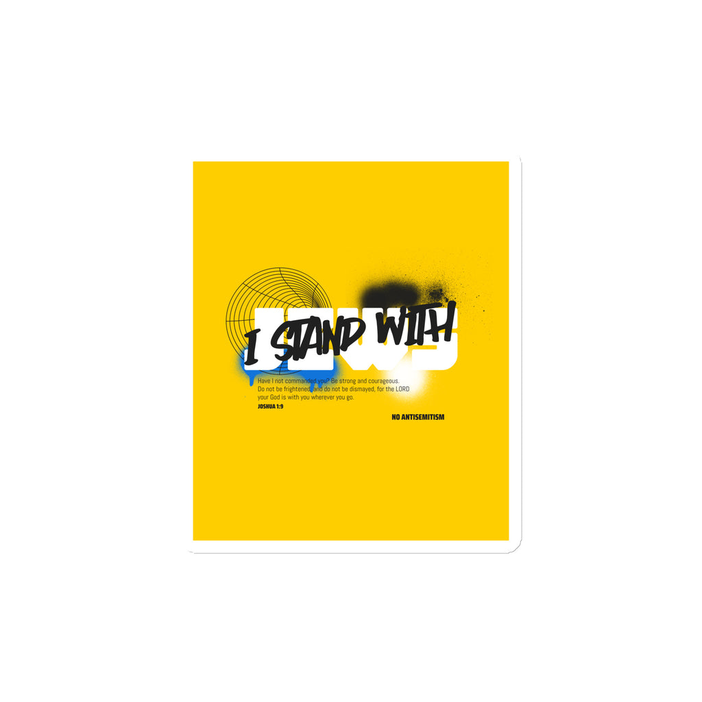 I Stand With Jews Graffiti Bible Verse | Die-Cut Magnet