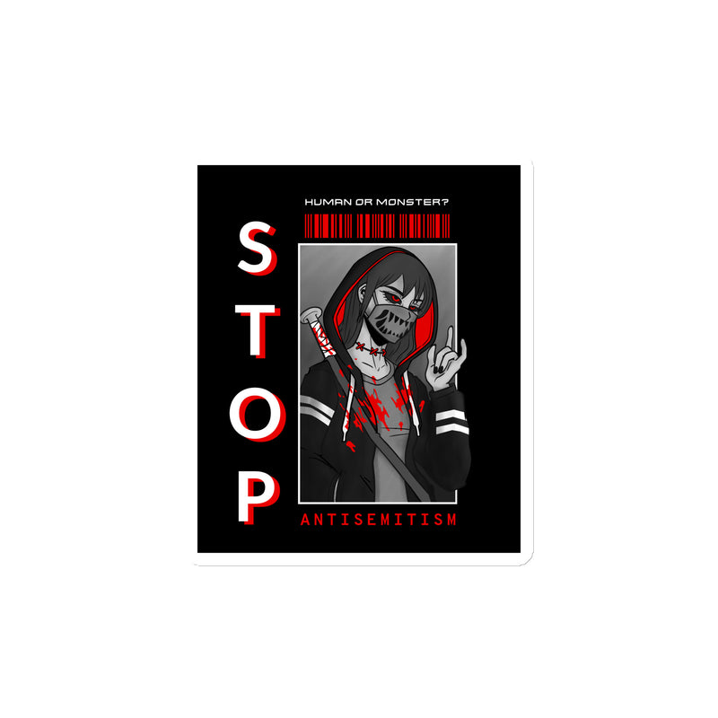 Human Or Monster | Antisemitism | Die-Cut Magnet
