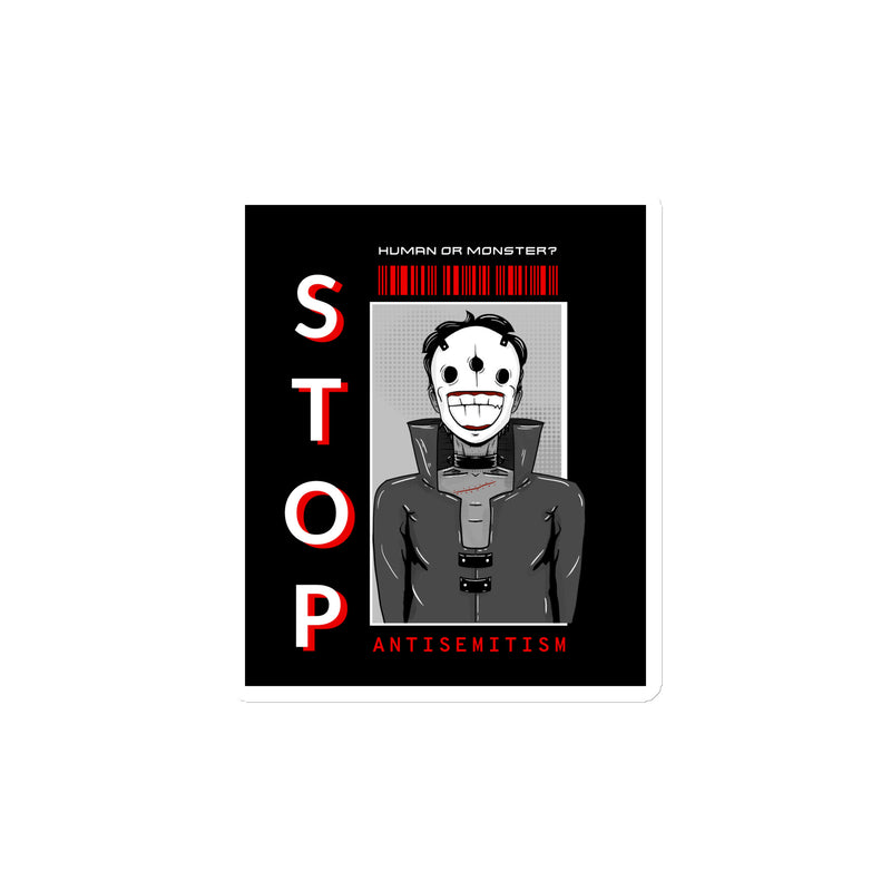 Human Or Monster | Antisemitism | Die-Cut Magnet