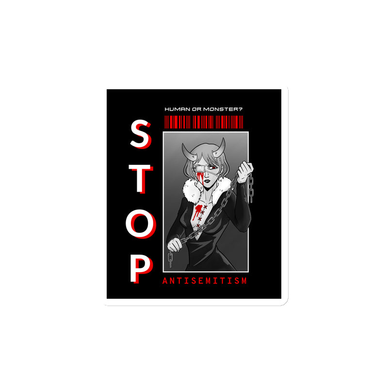 Human Or Monster | Antisemitism | Die-Cut Magnet