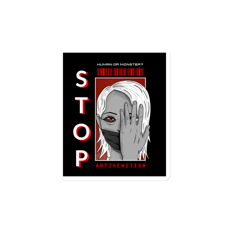 Human Or Monster | Antisemitism | Die-Cut Magnet