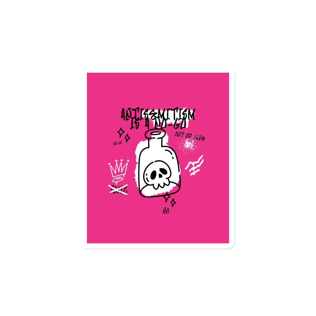 No Go Graffiti Doodle | Antisemitism | Die-Cut Magnet