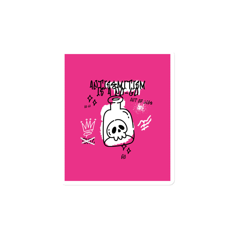 No Go Graffiti Doodle | Antisemitism | Die-Cut Magnet