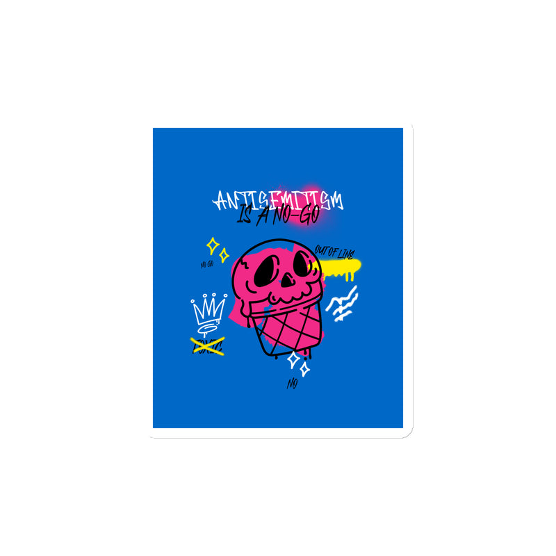 No Go Graffiti Doodle | Antisemitism | Die-Cut Magnet
