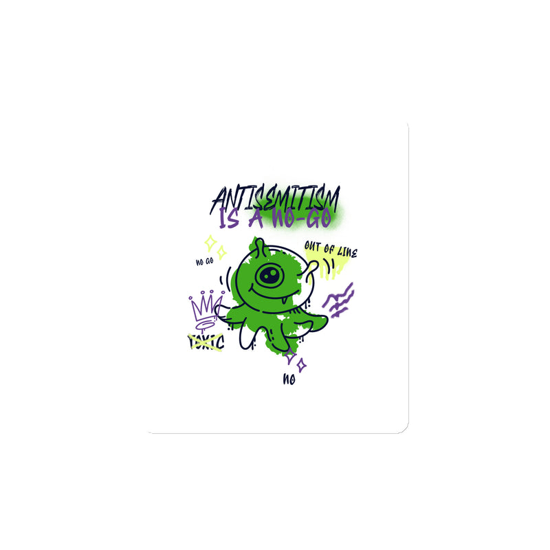 No Go Graffiti Doodle | Antisemitism | Die-Cut Magnet