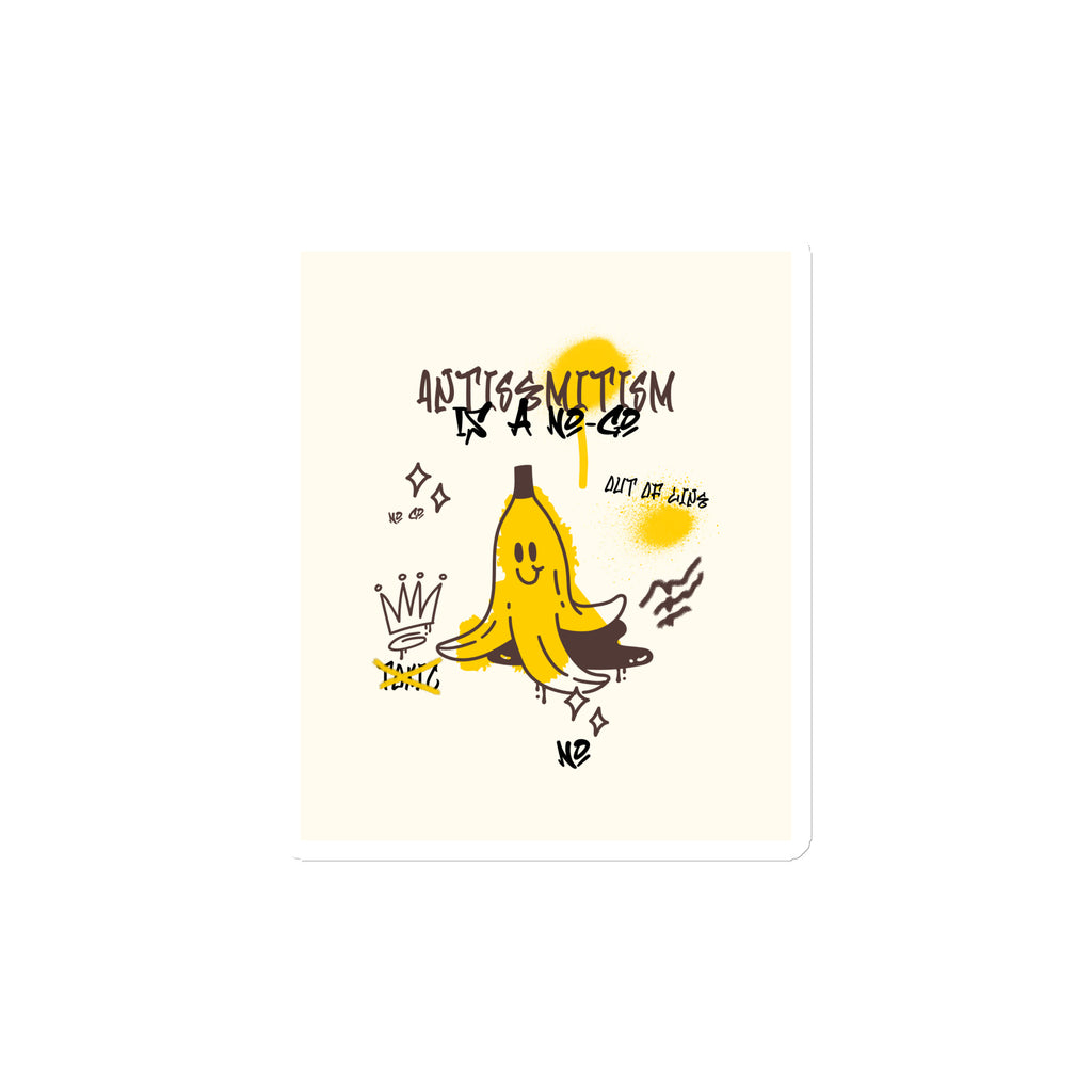 No Go Graffiti Doodle | Antisemitism | Die-Cut Magnet