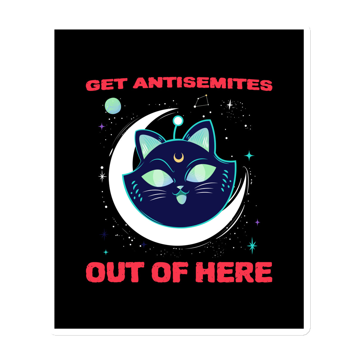 Get Alien Out | Antisemitism | Die-Cut Magnet Jouparty