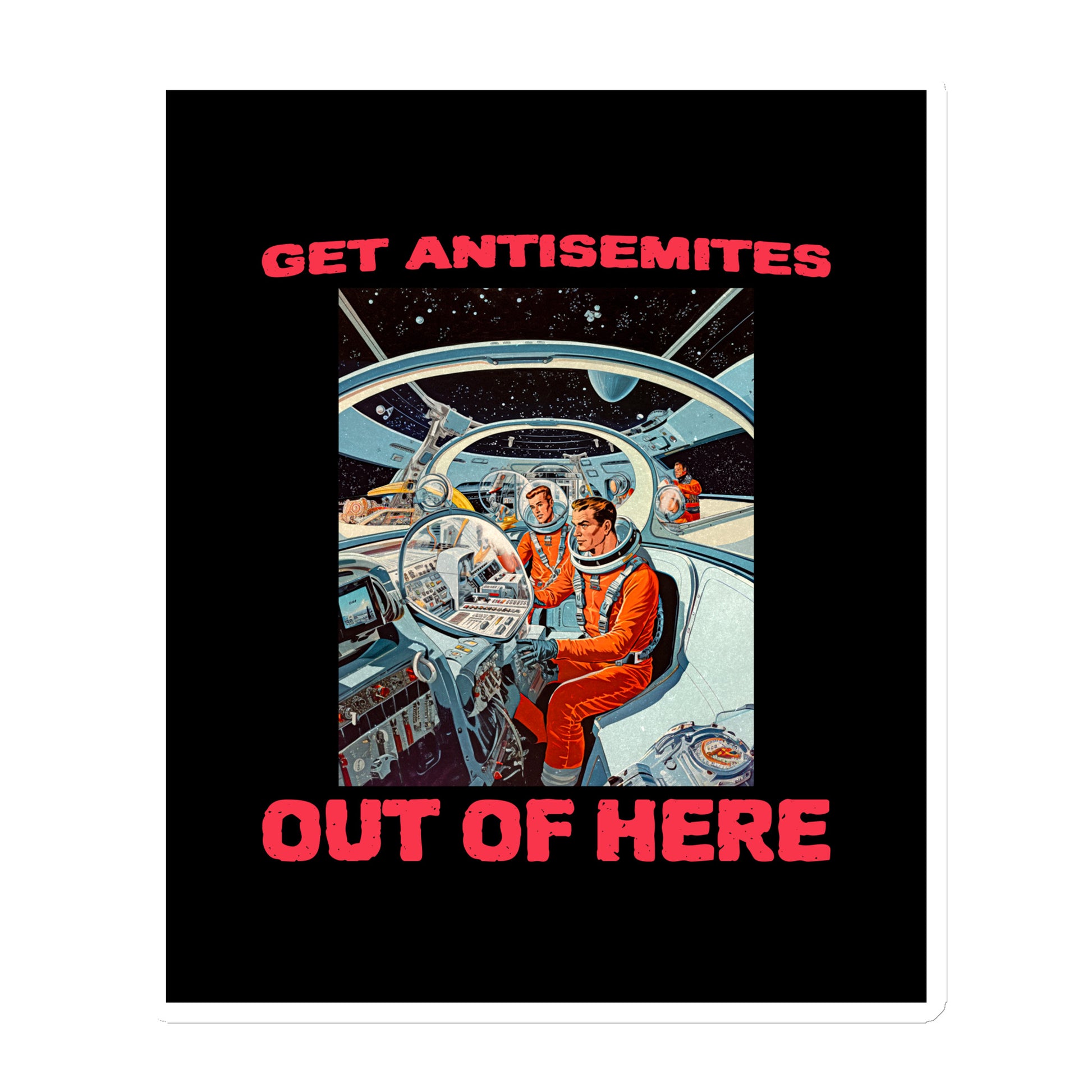 Get Alien Out | Antisemitism | Die-Cut Magnet Jouparty