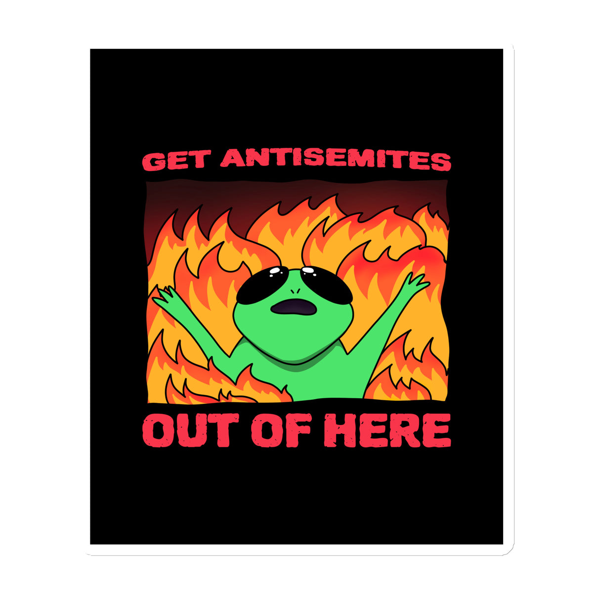Get Alien Out | Antisemitism | Die-Cut Magnet Jouparty