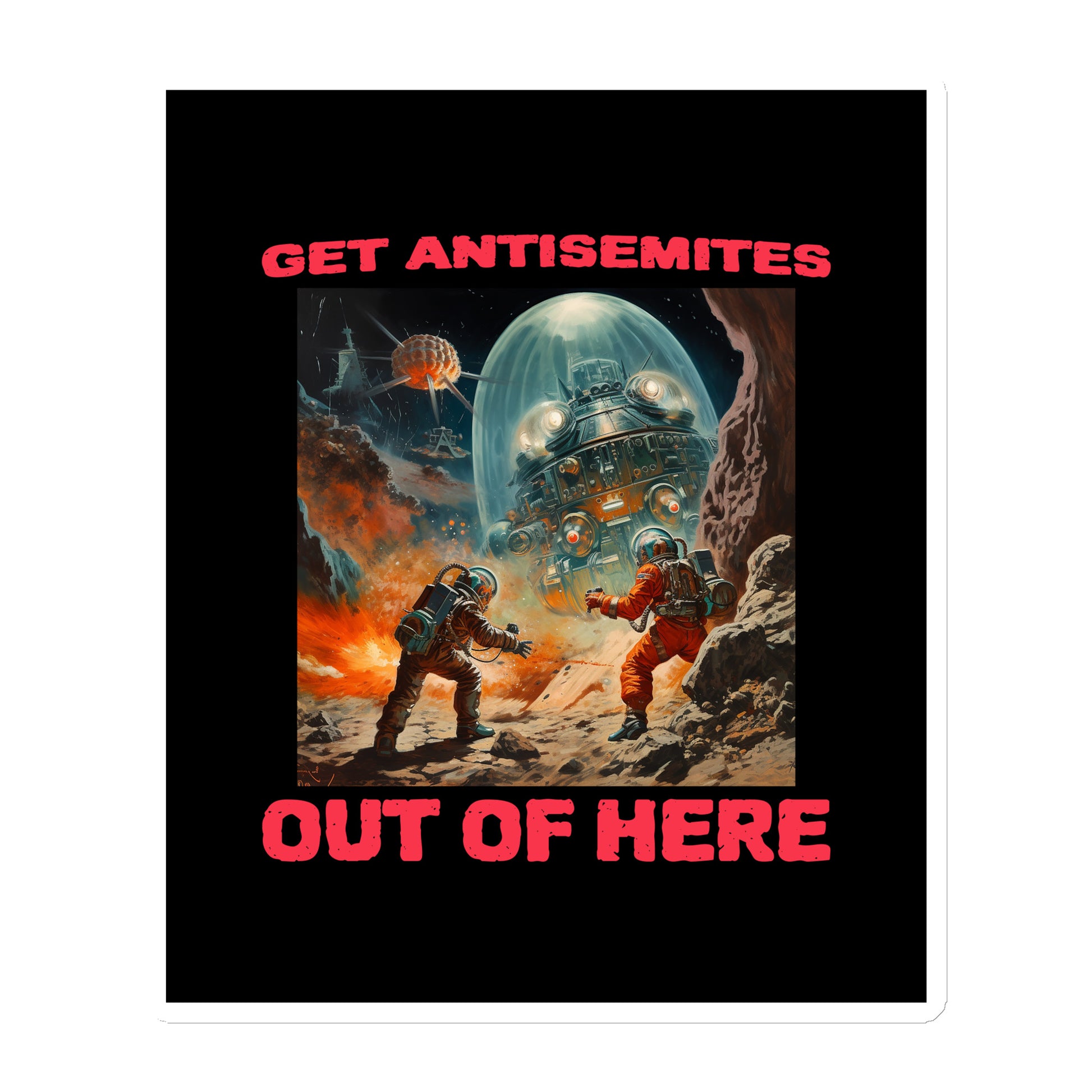 Get Alien Out | Antisemitism | Die-Cut Magnet Jouparty