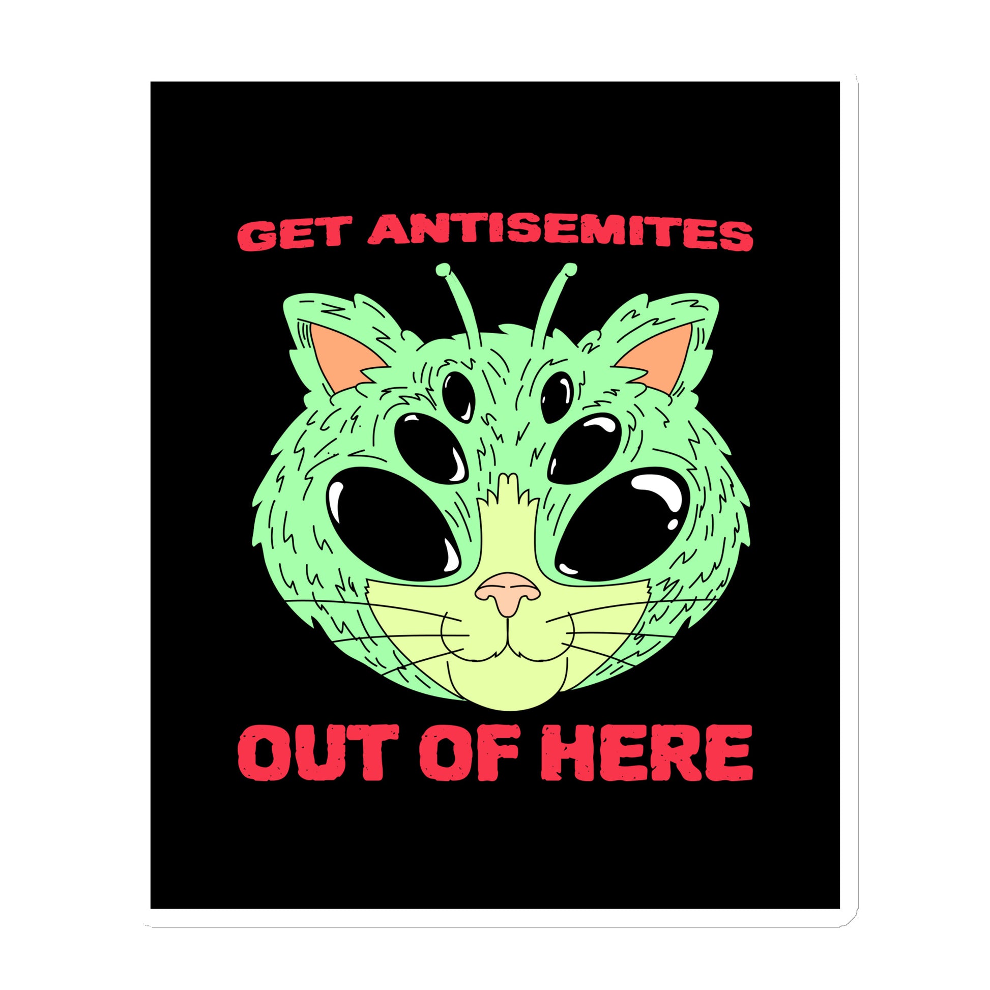 Get Alien Out | Antisemitism | Die-Cut Magnet Jouparty