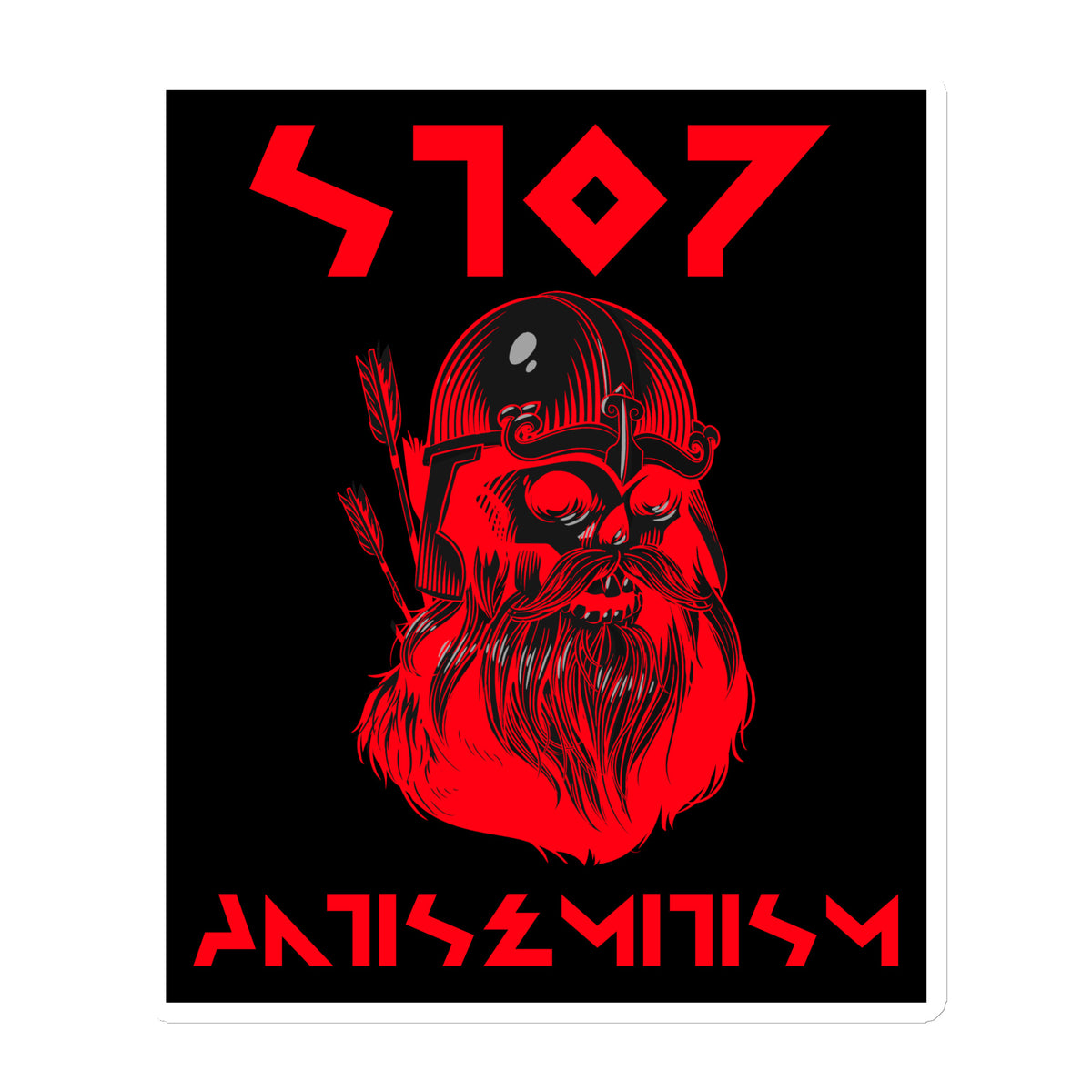 Red Fight | Antisemitism | Die-Cut Magnet Jouparty