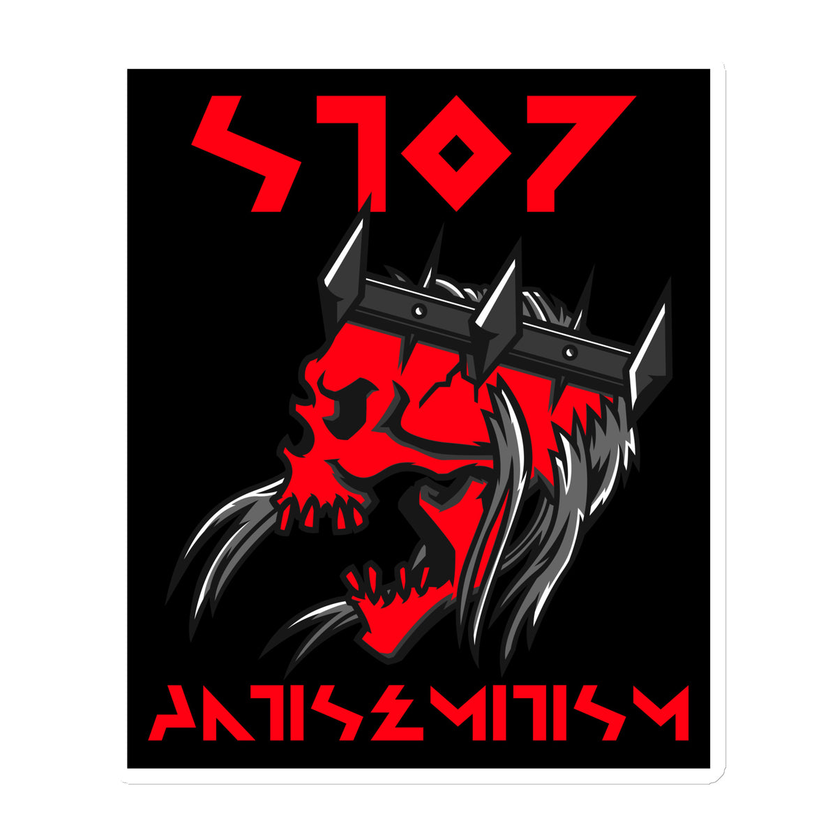 Red Fight | Antisemitism | Die-Cut Magnet Jouparty