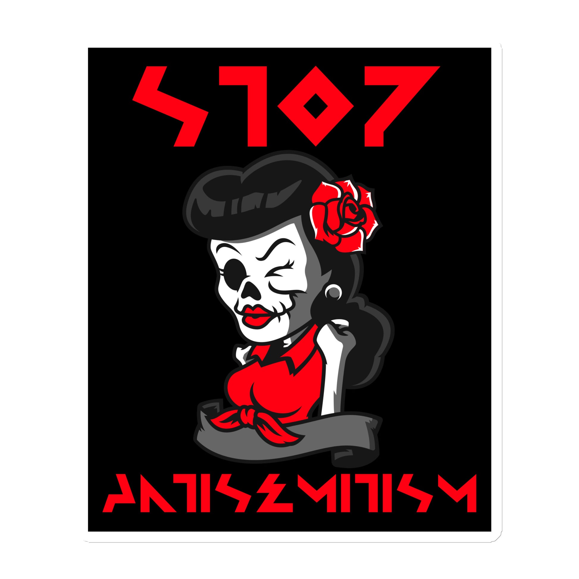 Red Fight | Antisemitism | Die-Cut Magnet Jouparty