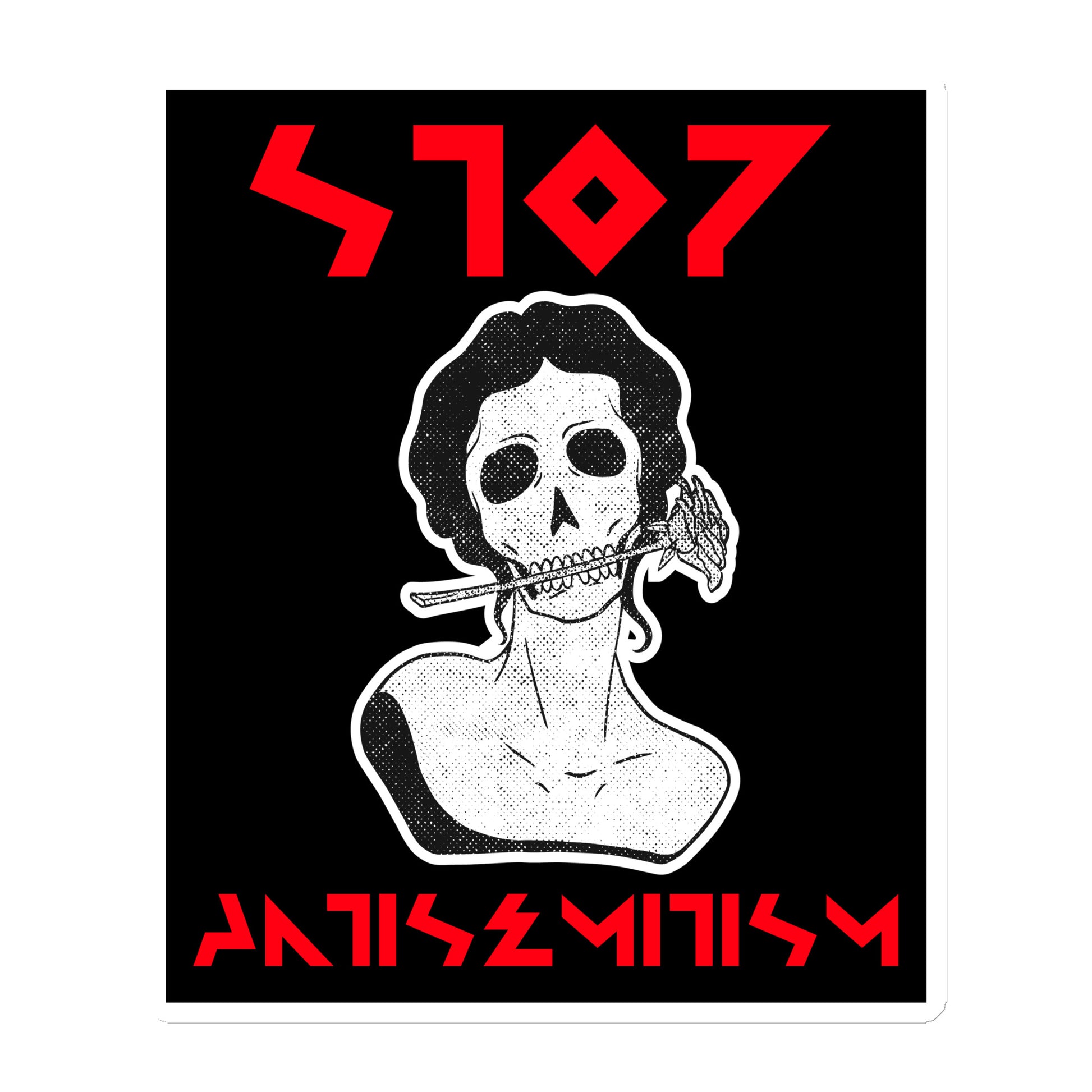 Red Fight | Antisemitism | Die-Cut Magnet Jouparty