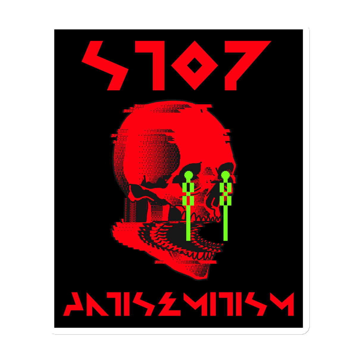 Red Fight | Antisemitism | Die-Cut Magnet Jouparty