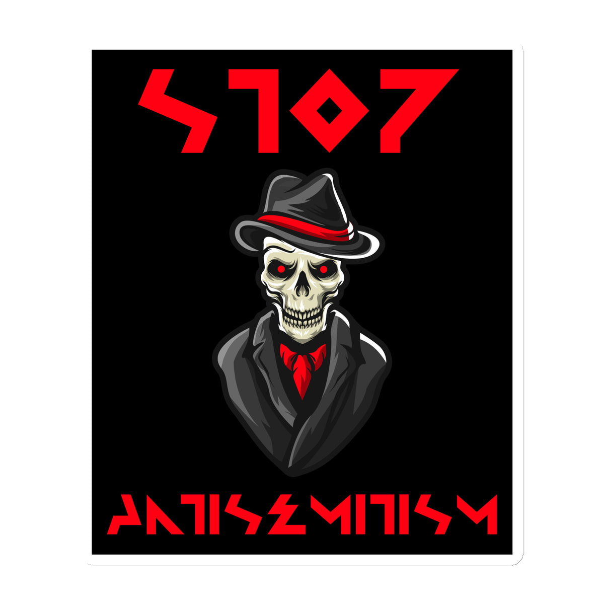 Red Fight | Antisemitism | Die-Cut Magnet Jouparty