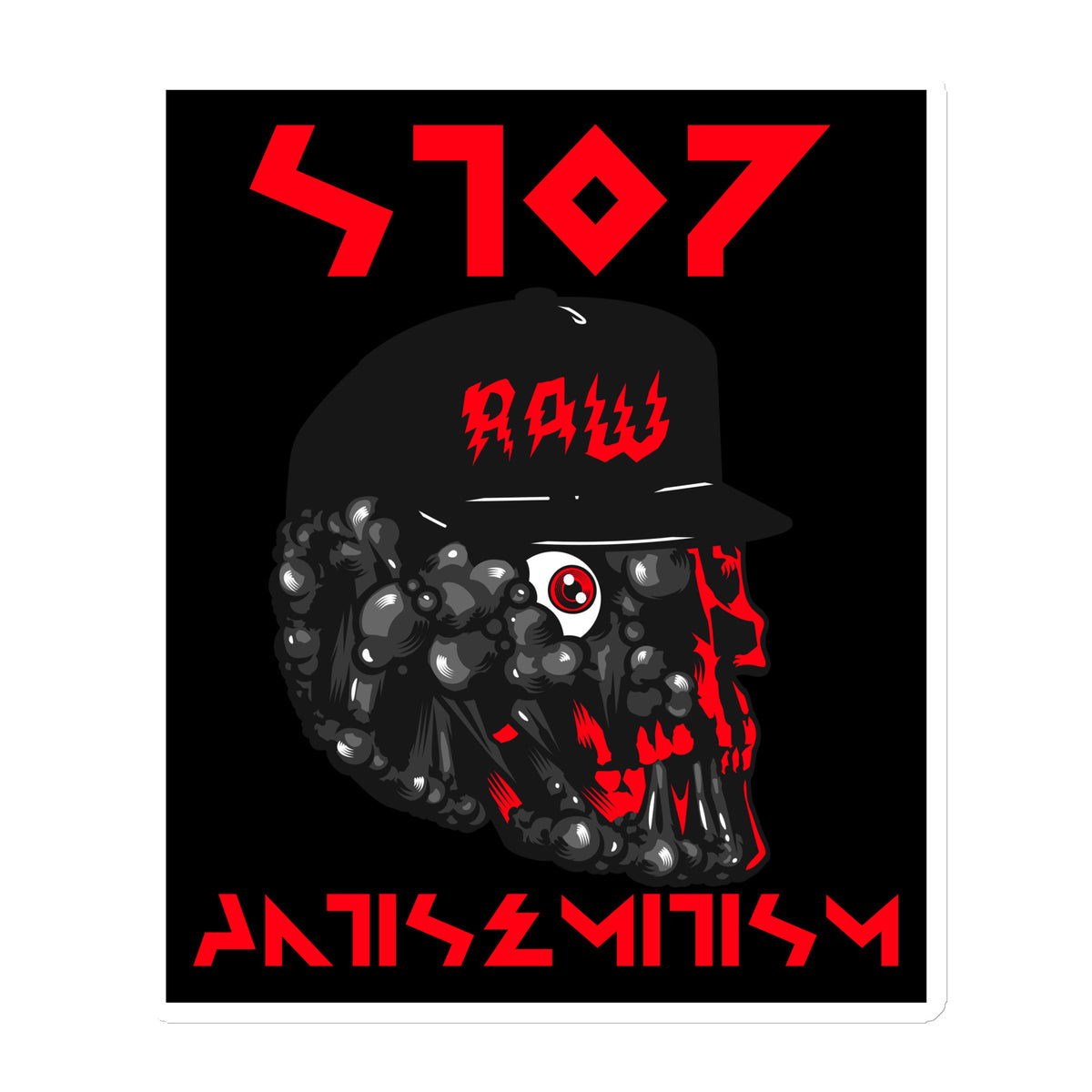 Red Fight | Antisemitism | Die-Cut Magnet Jouparty