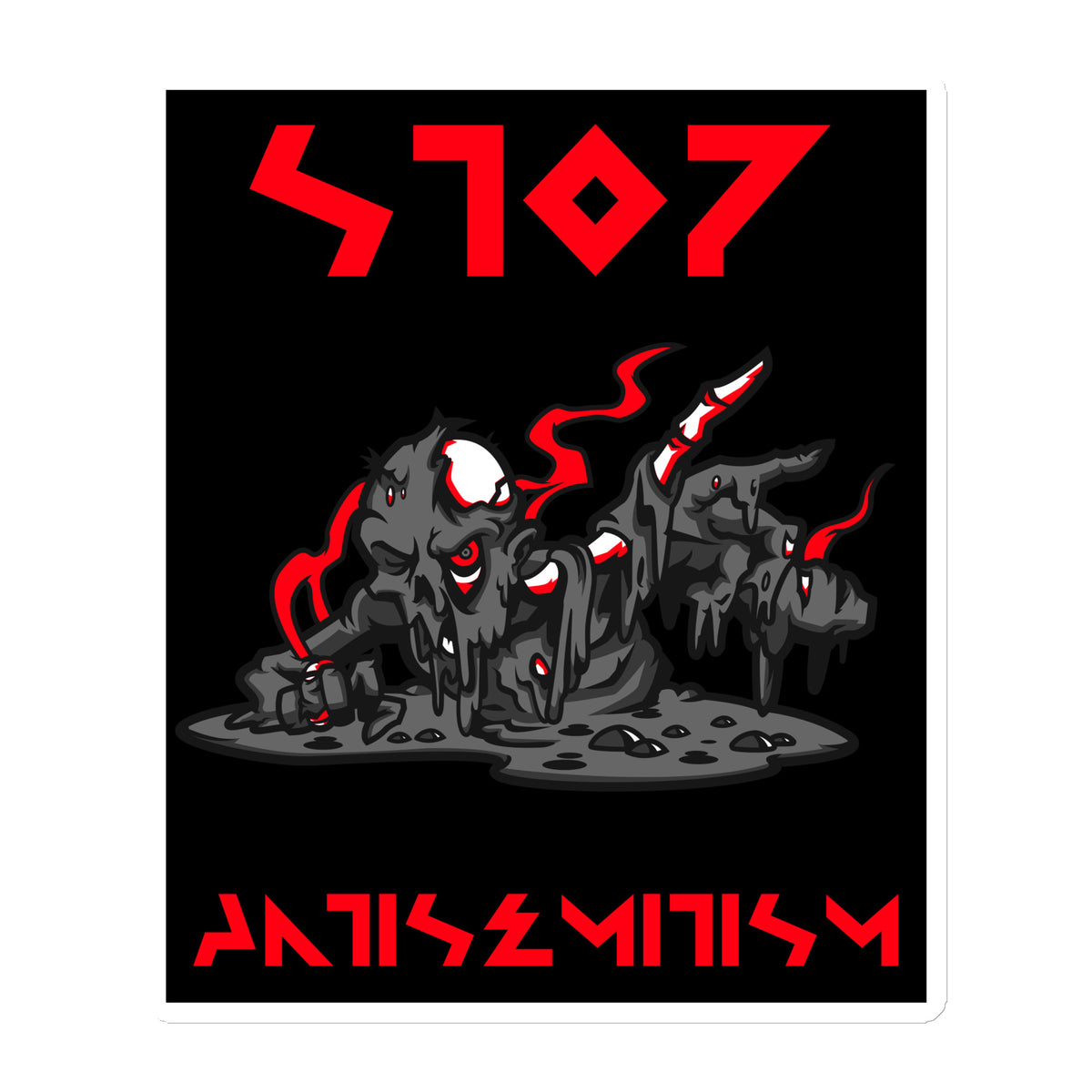 Red Fight | Antisemitism | Die-Cut Magnet Jouparty