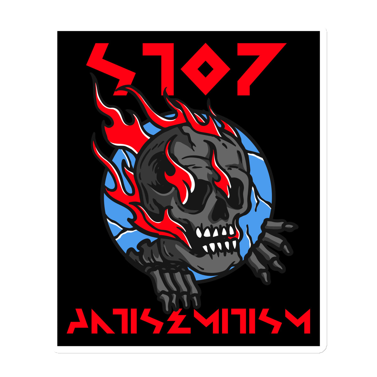 Red Fight | Antisemitism | Die-Cut Magnet Jouparty