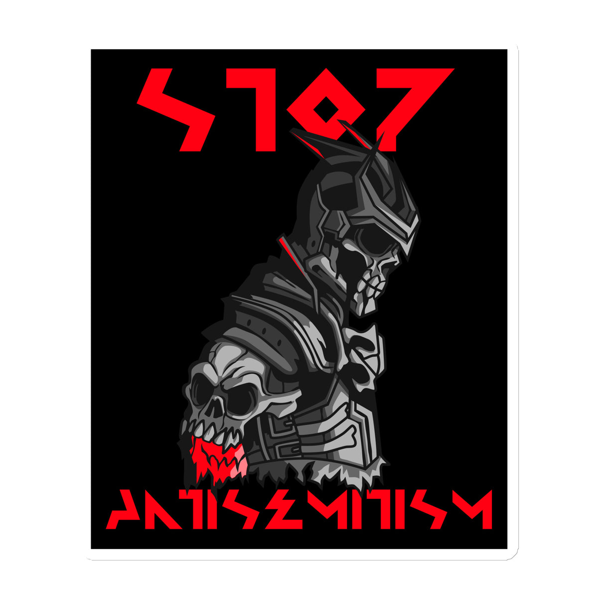 Red Fight | Antisemitism | Die-Cut Magnet Jouparty