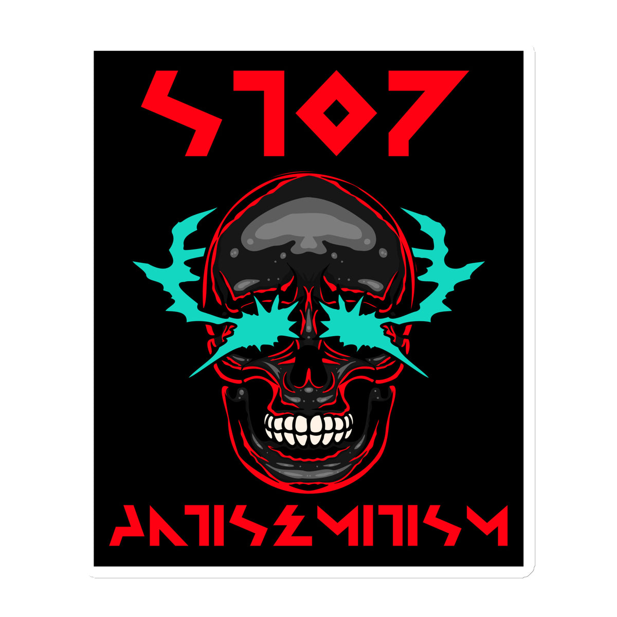 Red Fight | Antisemitism | Die-Cut Magnet Jouparty