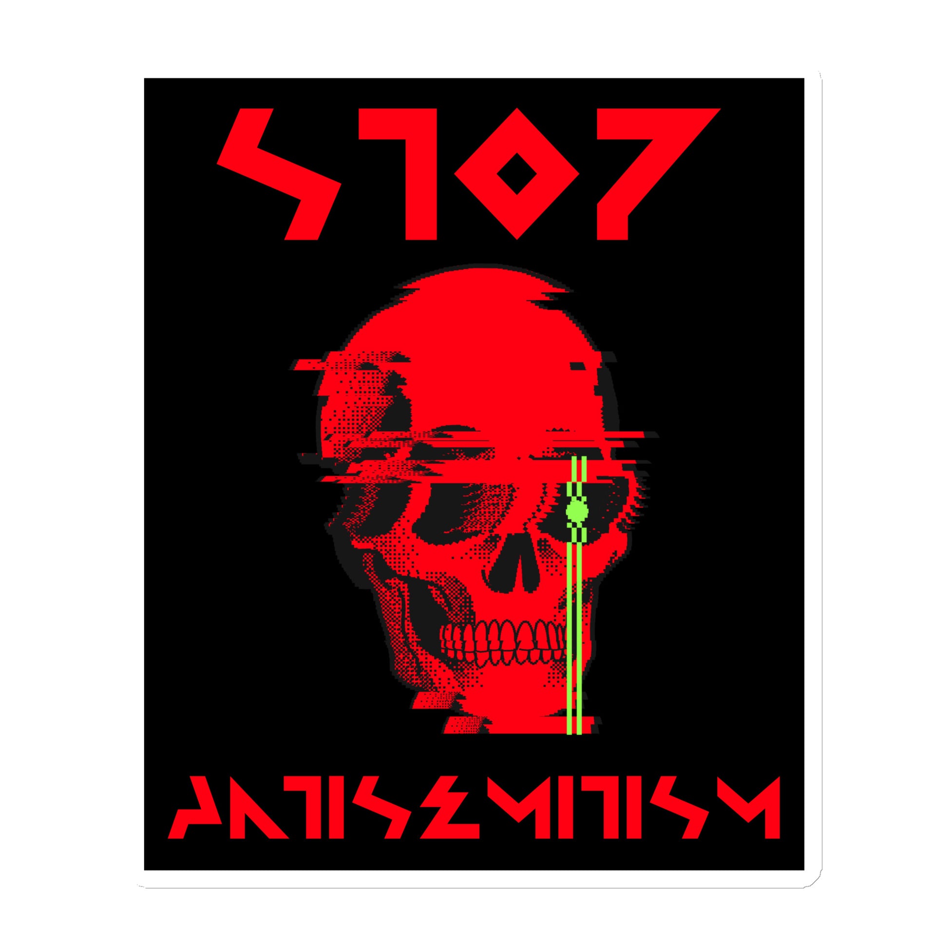 Red Fight | Antisemitism | Die-Cut Magnet