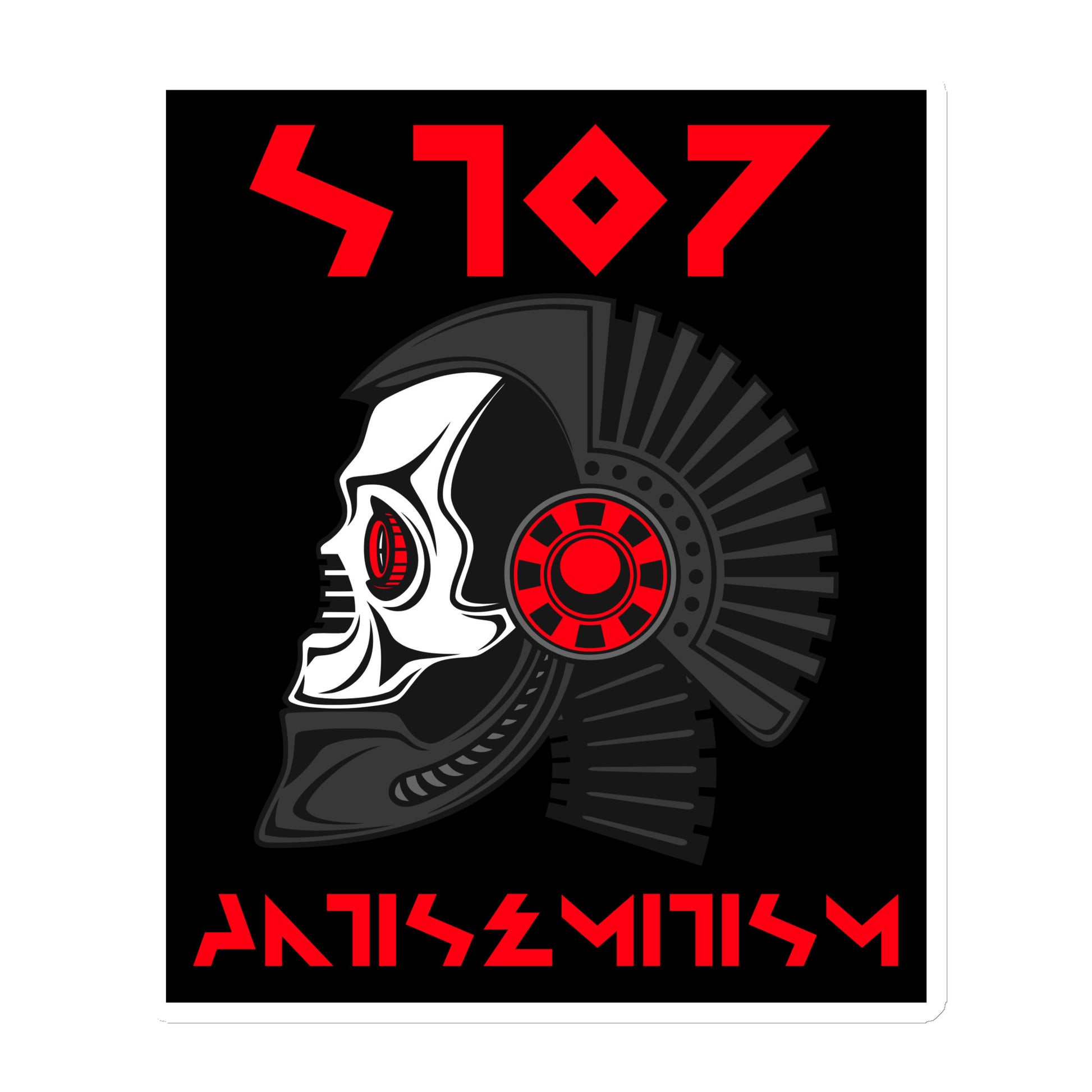 Red Fight | Antisemitism | Die-Cut Magnet Jouparty
