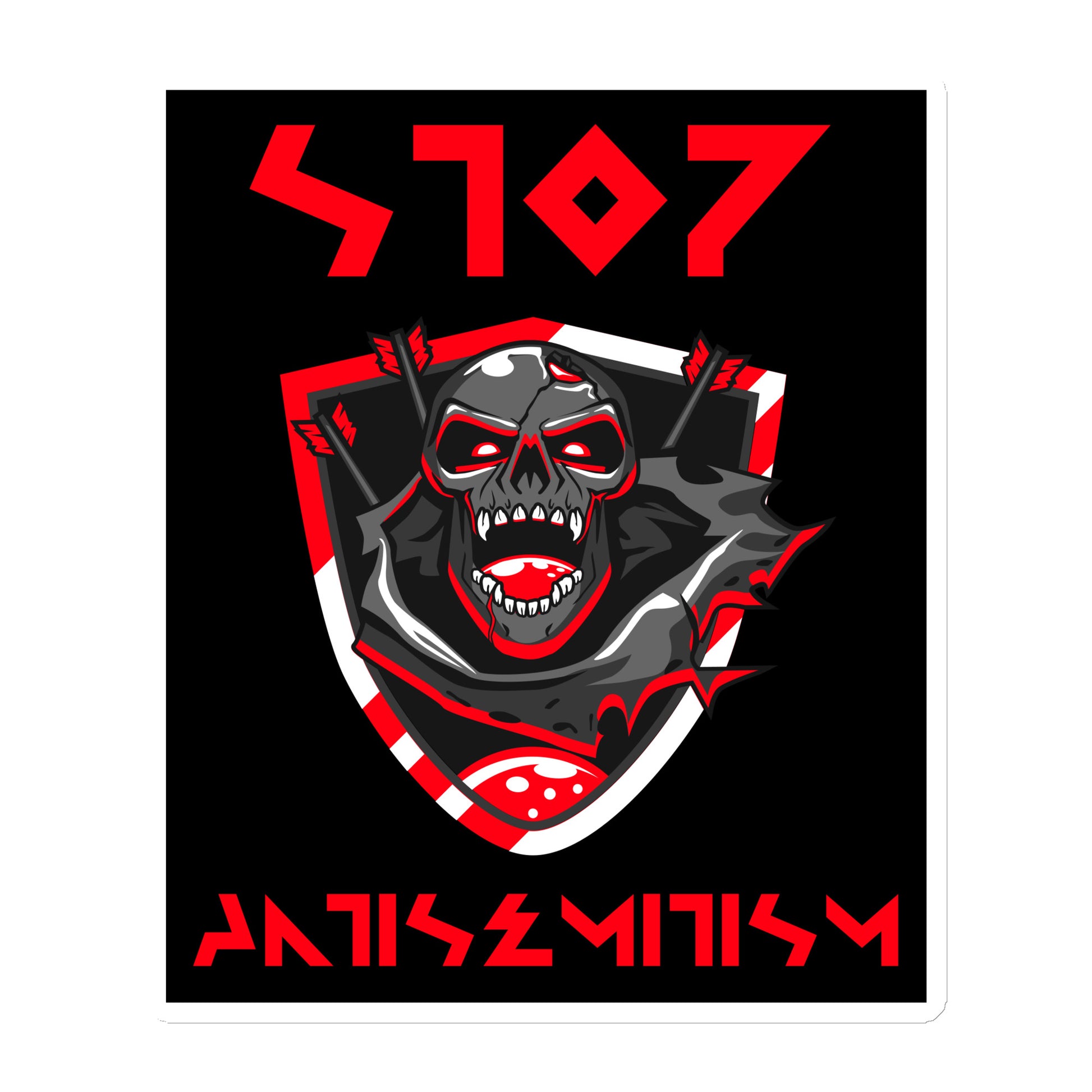 Red Fight | Antisemitism | Die-Cut Magnet