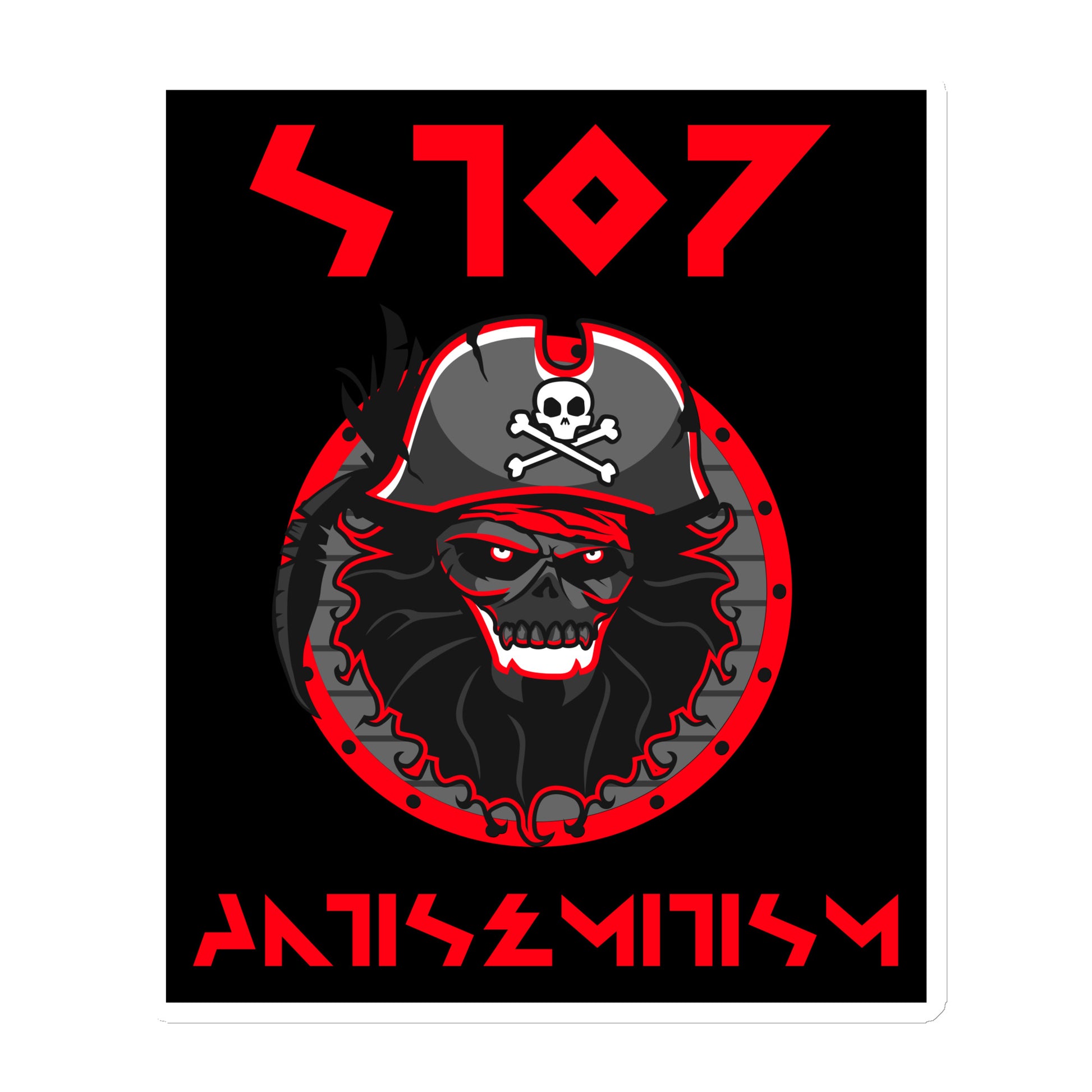 Red Fight | Antisemitism | Die-Cut Magnet Jouparty