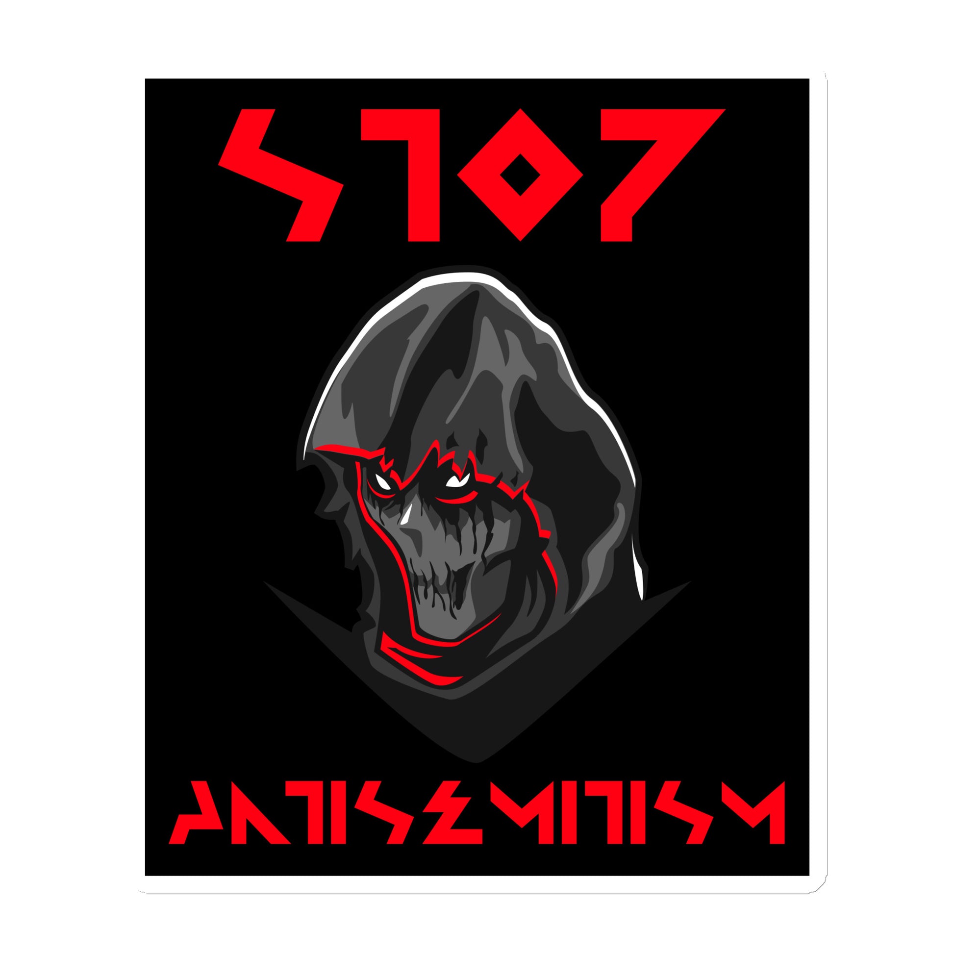 Red Fight | Antisemitism | Die-Cut Magnet Jouparty