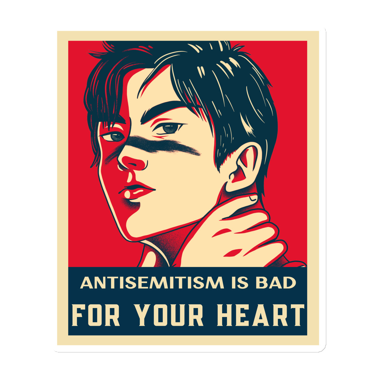 Anime Hero | Antisemitism | Die-Cut Magnet Jouparty