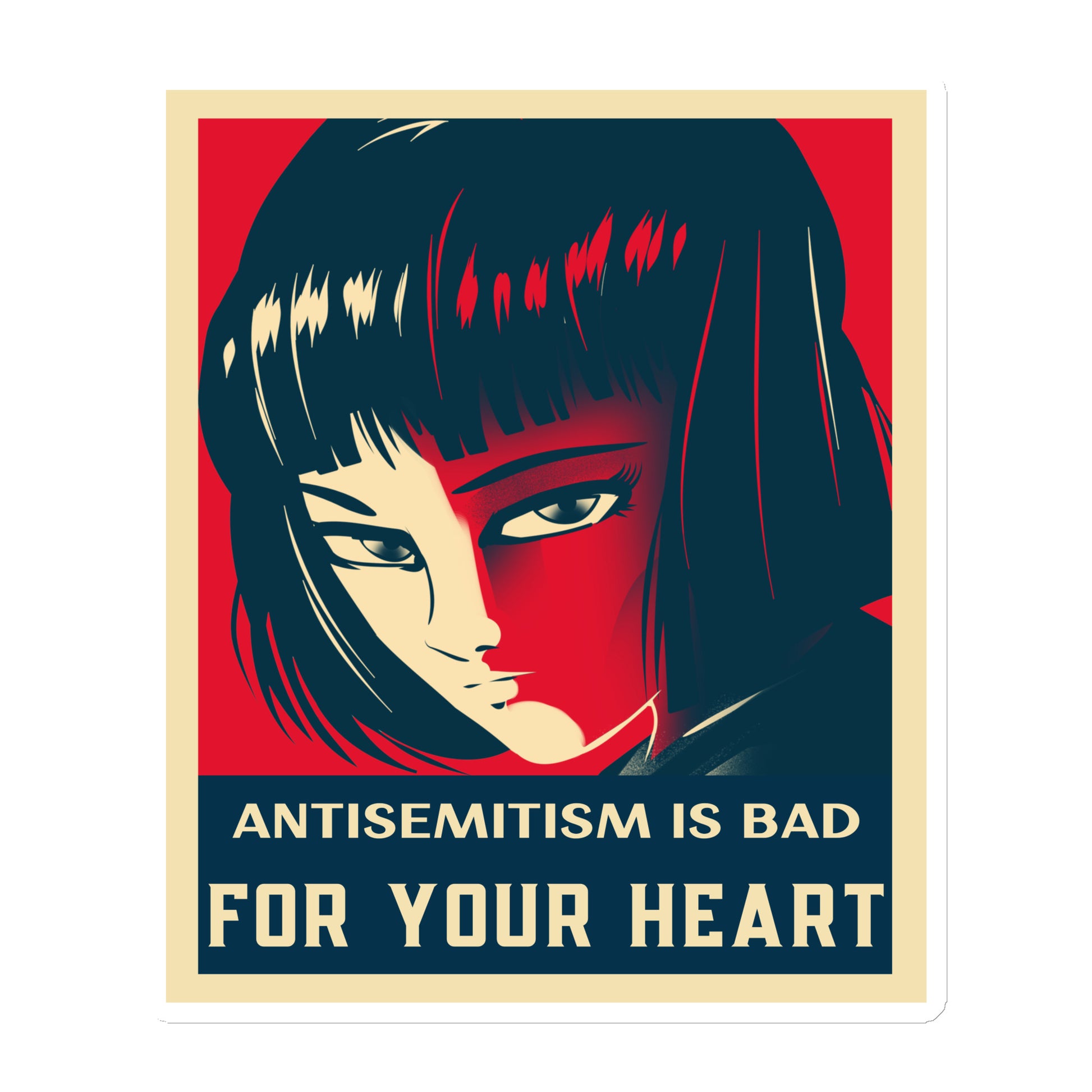 Anime Hero | Antisemitism | Die-Cut Magnet Jouparty
