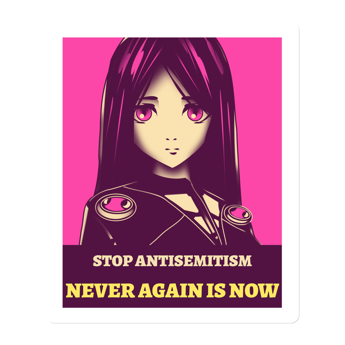 Anime Hero | Antisemitism | Die-Cut Magnet Jouparty