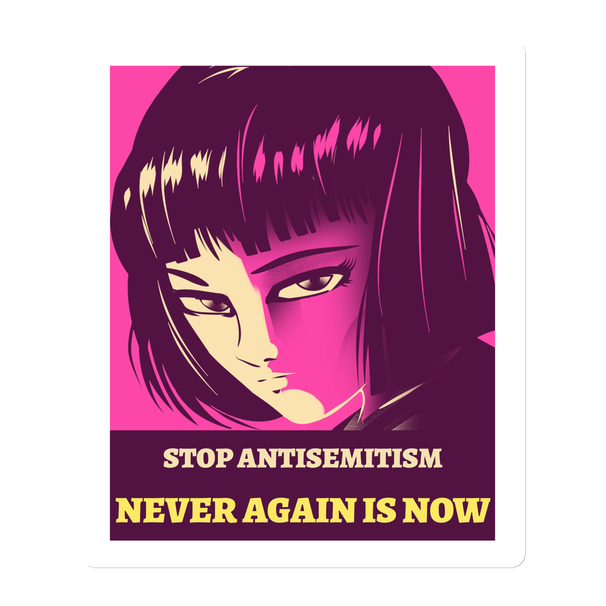 Anime Hero | Antisemitism | Die-Cut Magnet Jouparty