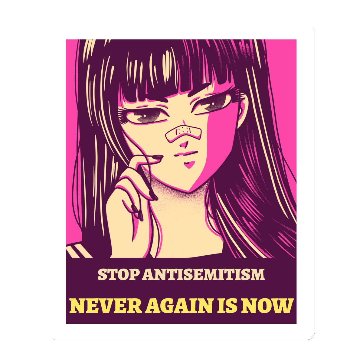 Anime Hero | Antisemitism | Die-Cut Magnet Jouparty