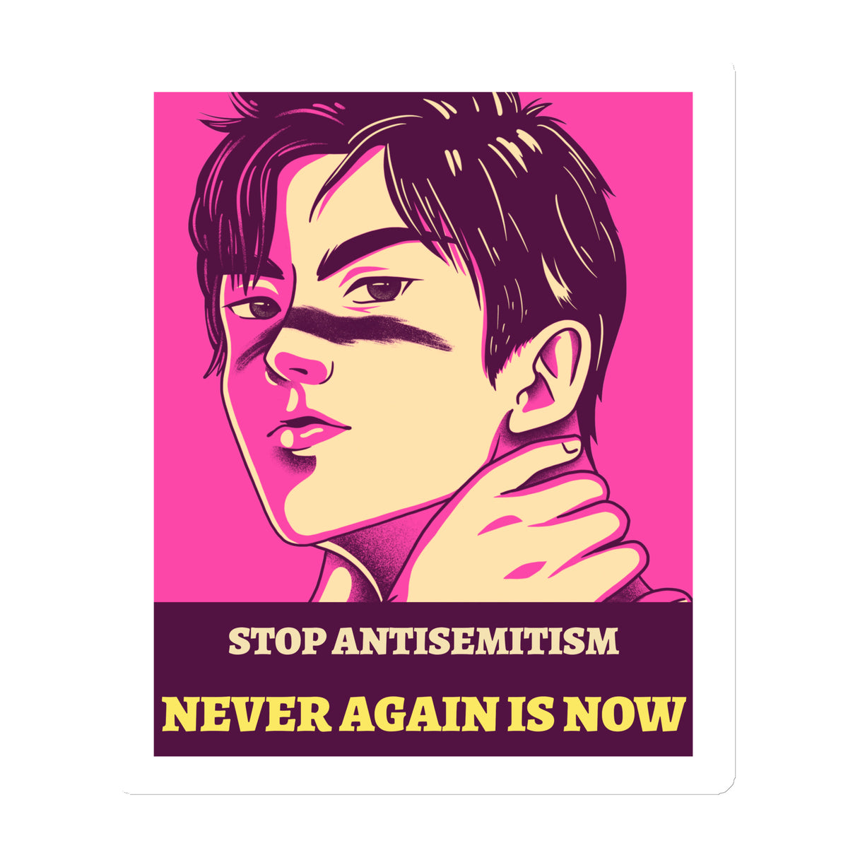 Anime Hero | Antisemitism | Die-Cut Magnet Jouparty