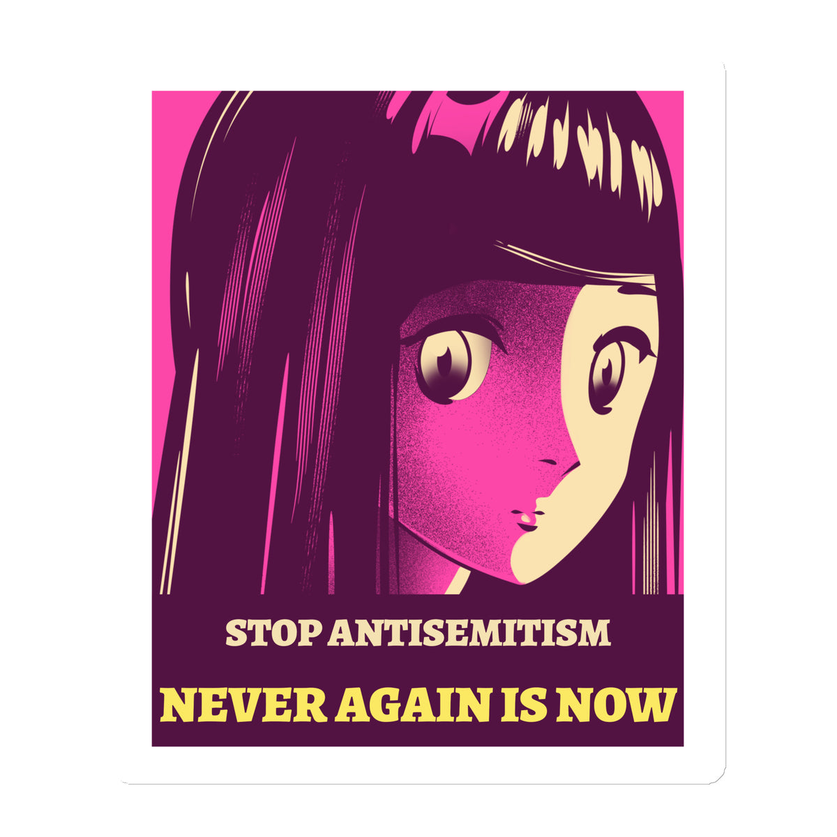 Anime Hero | Antisemitism | Die-Cut Magnet Jouparty