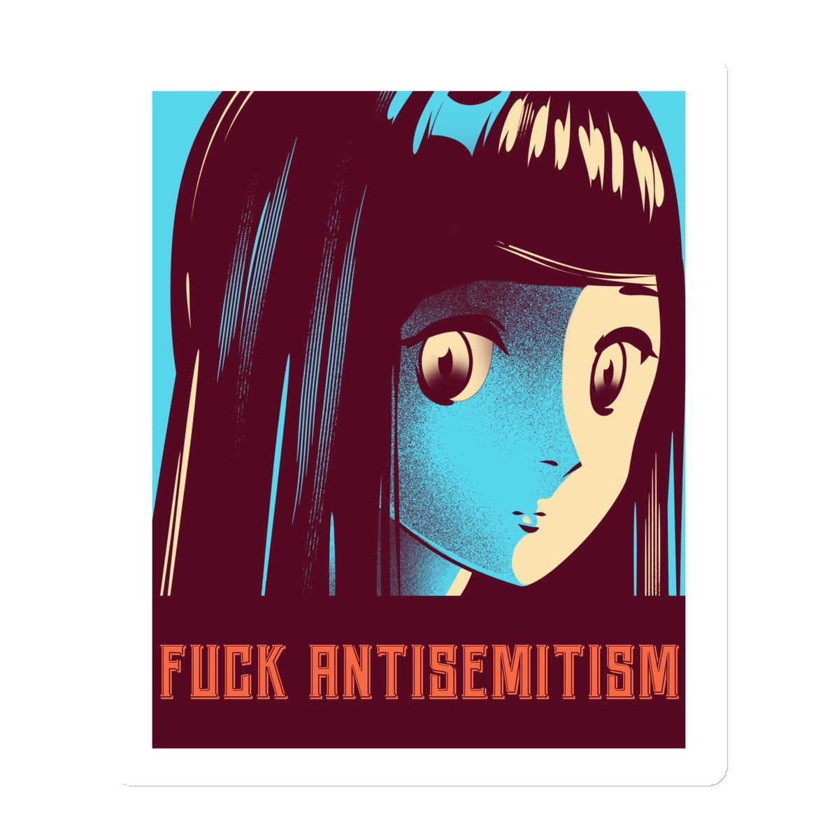 Anime Hero | Antisemitism | Die-Cut Magnet Jouparty
