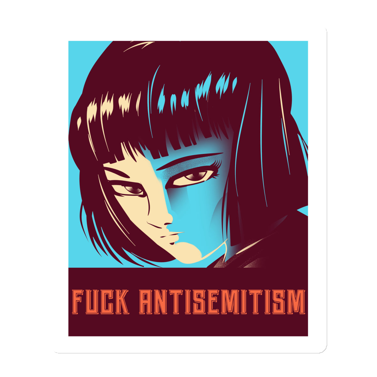 Anime Hero | Antisemitism | Die-Cut Magnet Jouparty