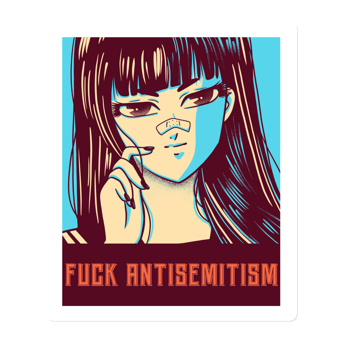 Anime Hero | Antisemitism | Die-Cut Magnet Jouparty