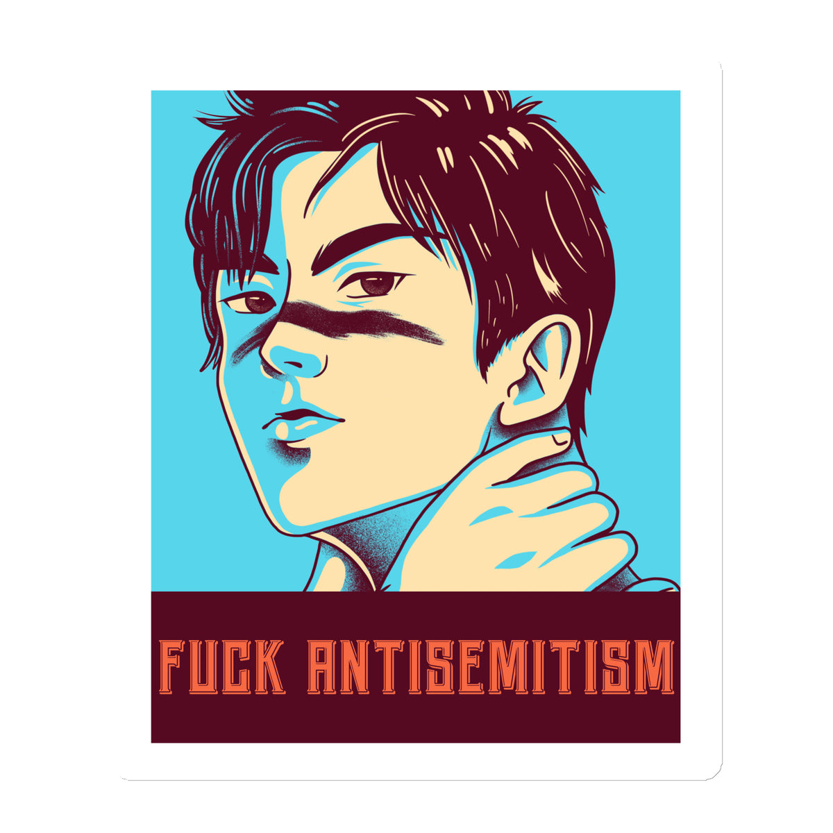 Anime Hero | Antisemitism | Die-Cut Magnet Jouparty