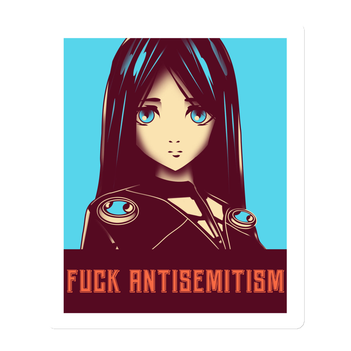 Anime Hero | Antisemitism | Die-Cut Magnet Jouparty