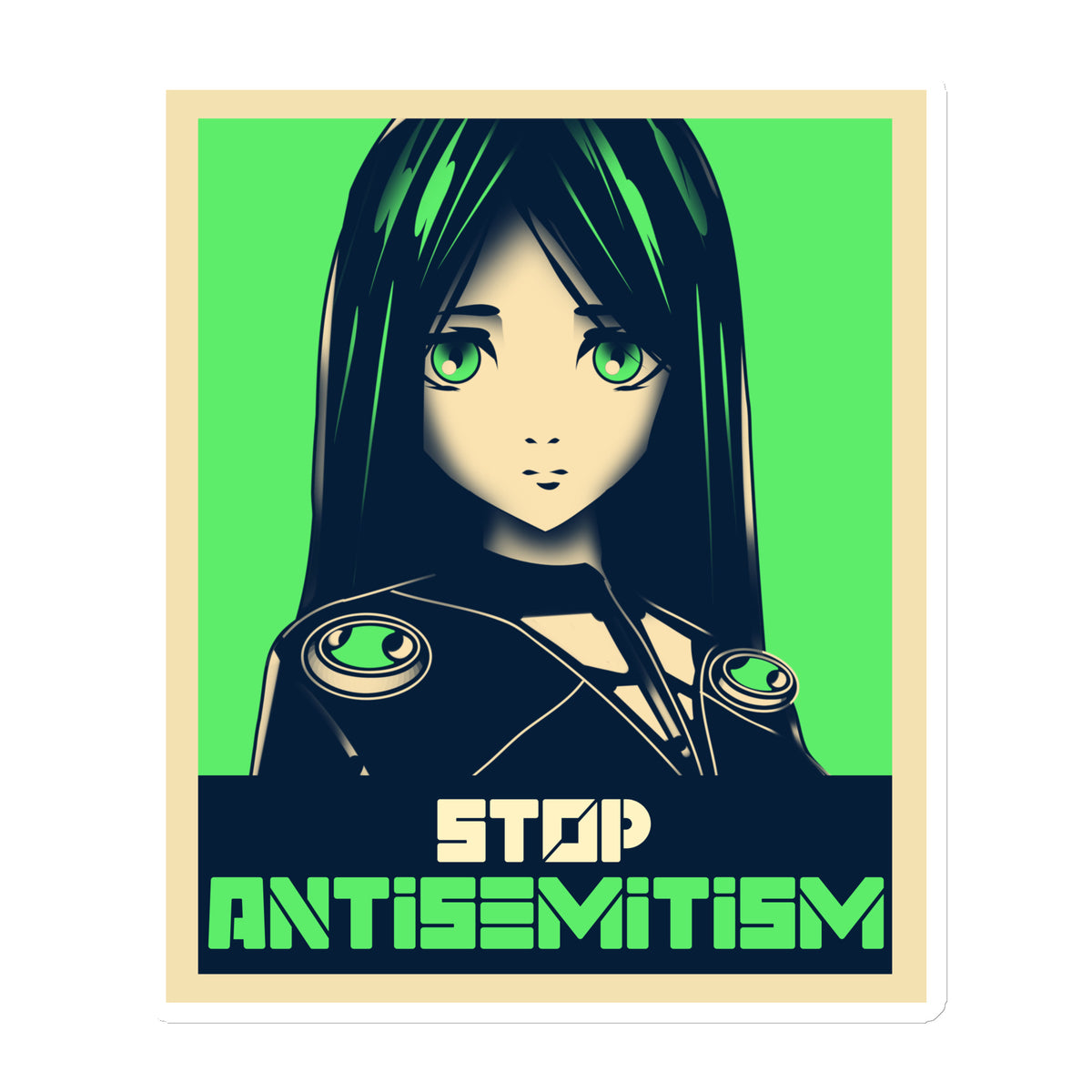 Anime Hero | Antisemitism | Die-Cut Magnet Jouparty