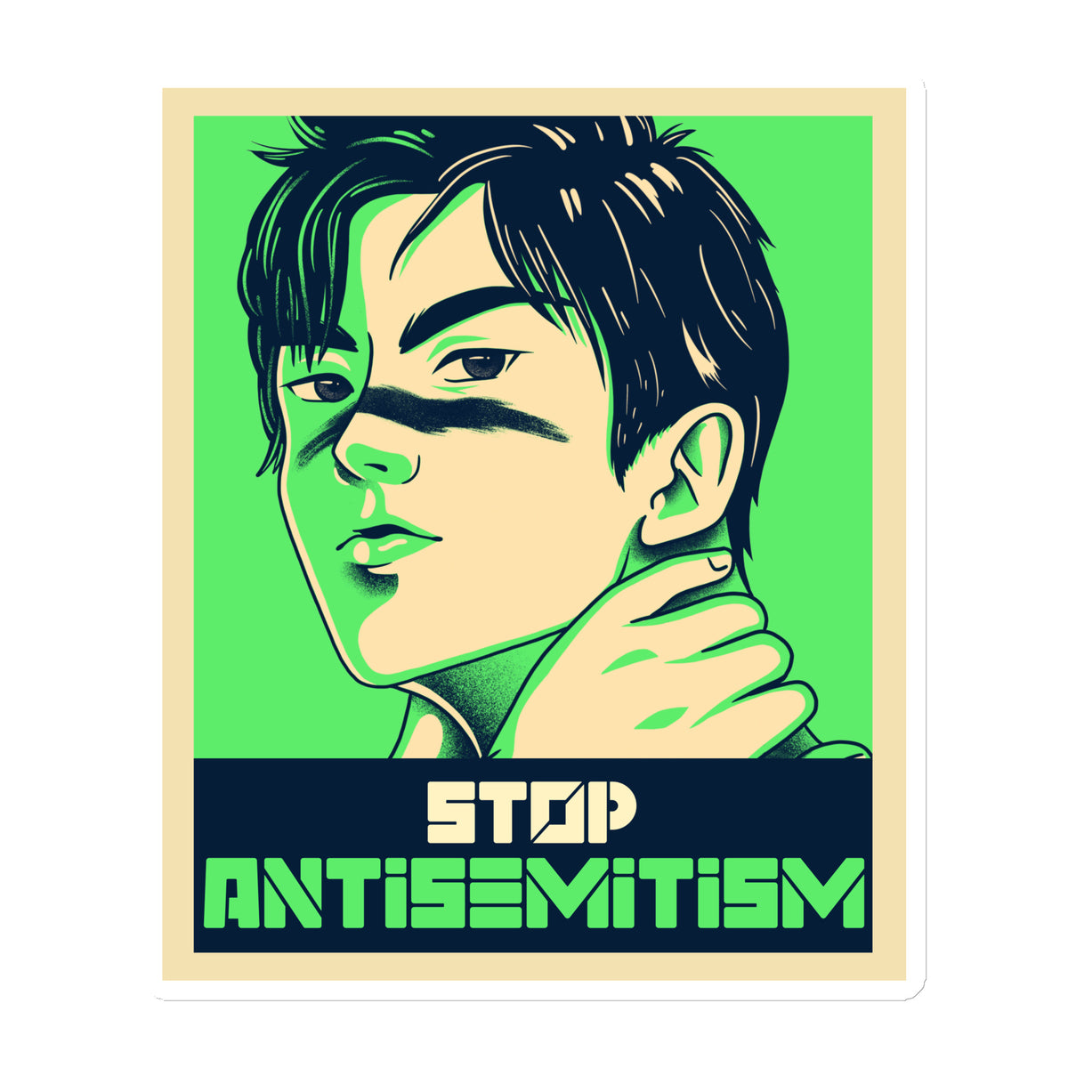 Anime Hero | Antisemitism | Die-Cut Magnet Jouparty